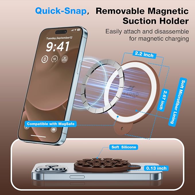 Magnetic Suction Cup Phone Mount
