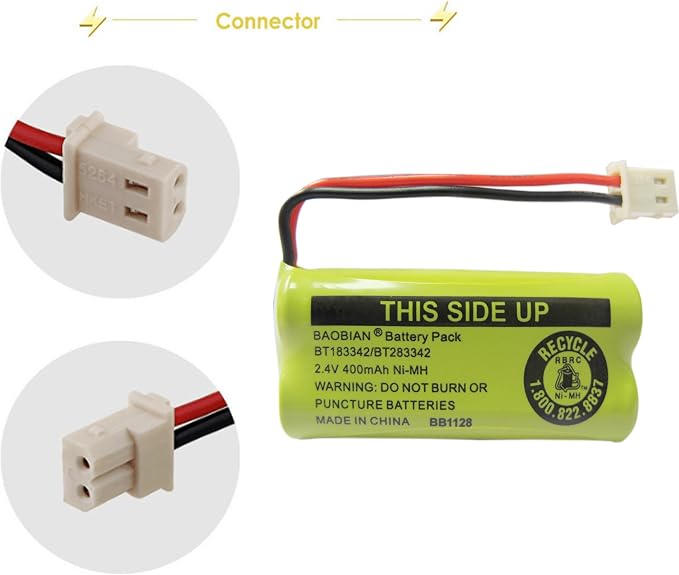 2.4V 400mAh Cordless Home Phone Battery