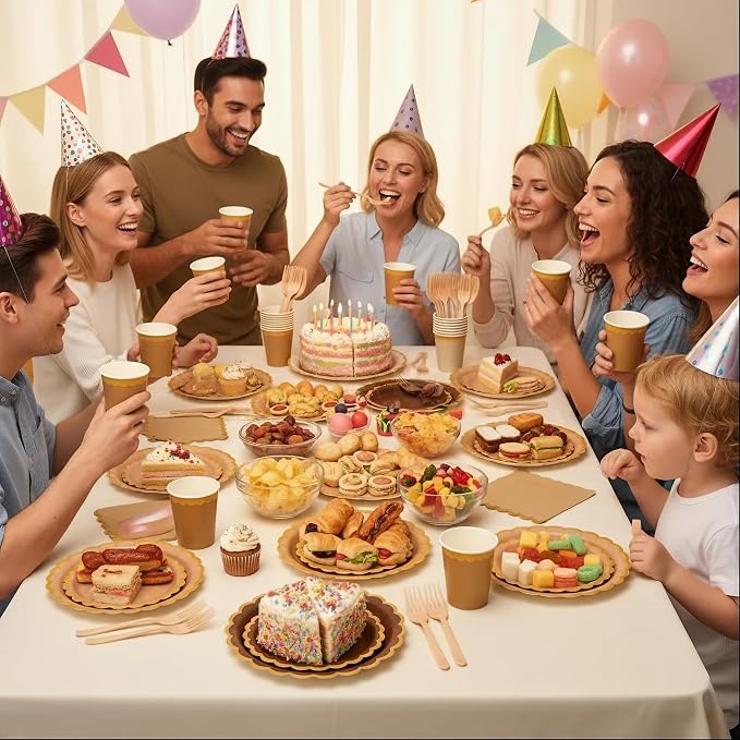 Brown Plates and Napkins Party Supplies