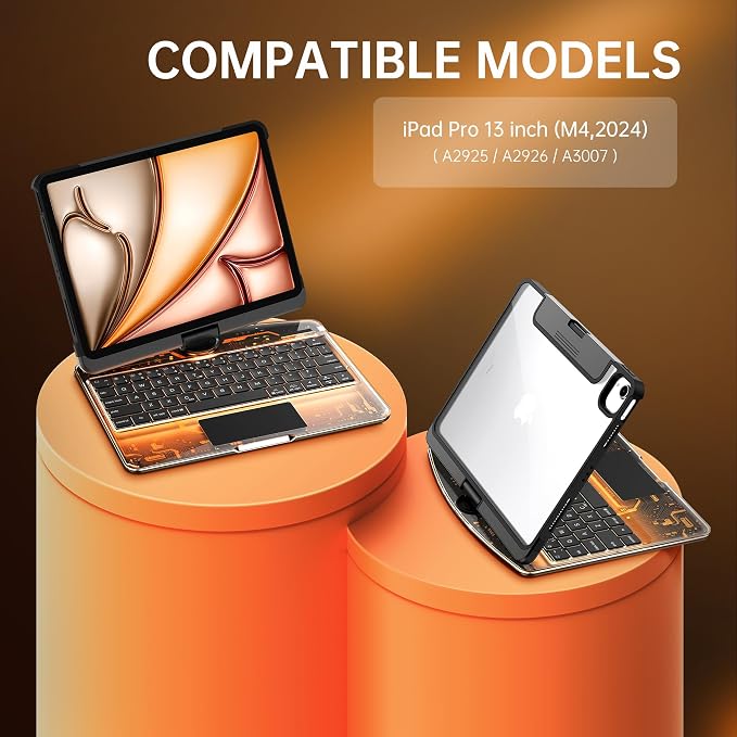 GUSGU Transparent Case with Wireless Keyboard only