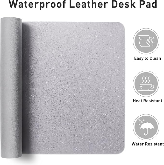 Aothia Large PU Leather Desk Pad Protector