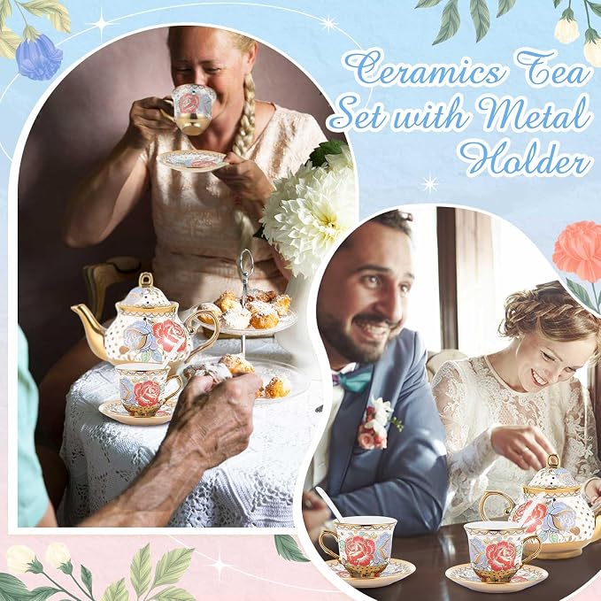 Zhehao 20 Pcs Porcelain Tea Set