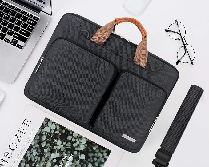 Lacdo 360° Protective Laptop Shoulder Bag, 16 inch Laptop Sleeve Case