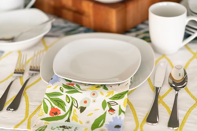 10 Strawberry Street Simply Square 16 Piece Dinnerware Set