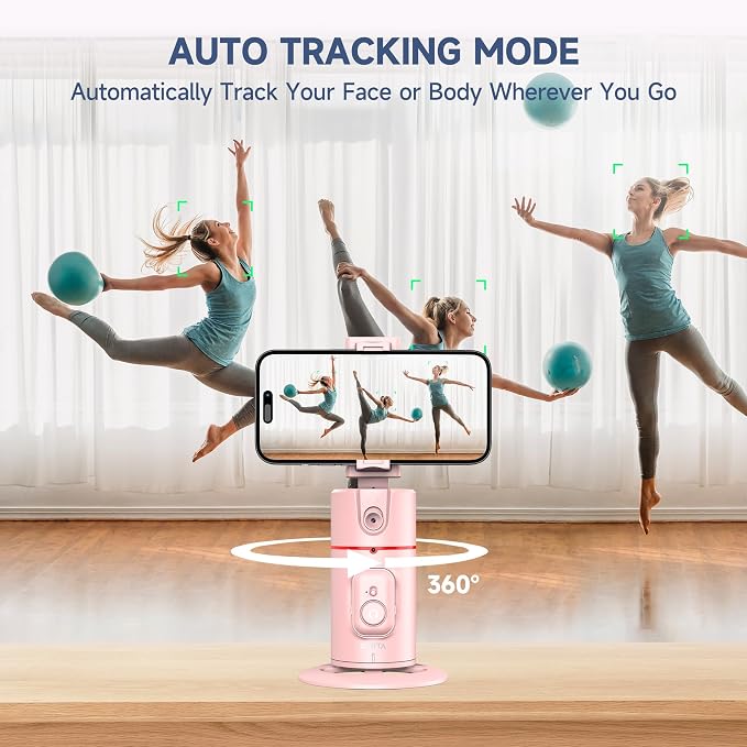 Auto Face Tracking Phone Holder, Gesture Control & Remote, Face Tracking Tripod