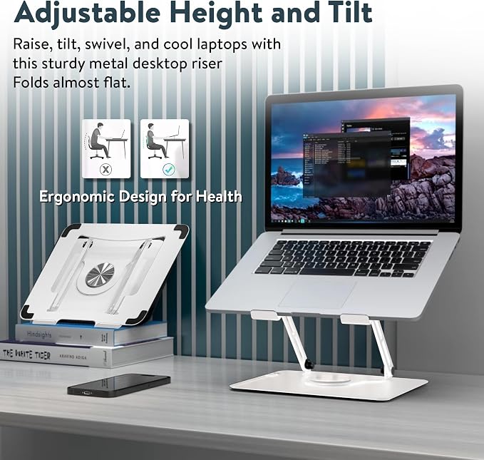 Uncaged Ergonomics Swivel Laptop Stand