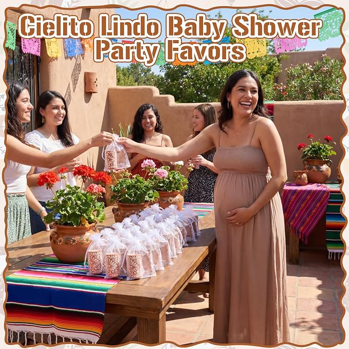 24 Set Cielito Lindo Party Favors, Terracotta, Handleless | Mexican Tequila
