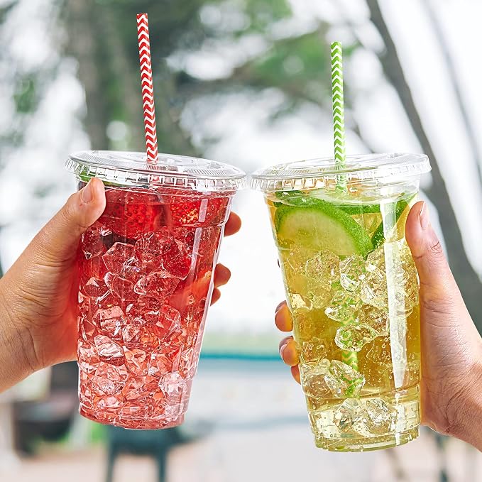 Lilymicky 20 oz Clear Plastic Cups