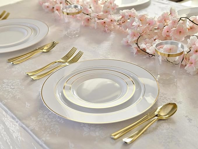 " OCCASIONS " 40 Plates Pack, Heavyweight Disposable Wedding Party Plastic