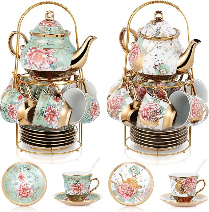 Zhehao 40 Pcs Porcelain Tea Set