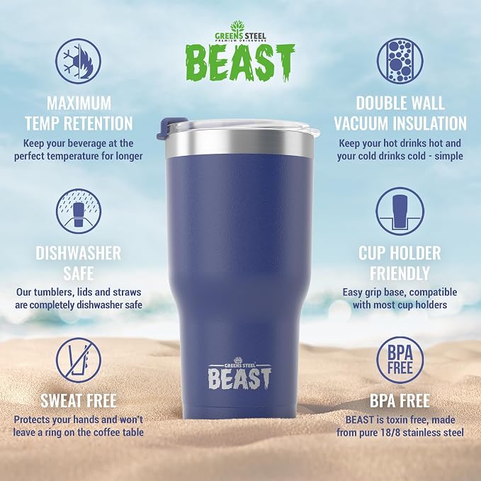 Beast 20 oz Tumbler Stainless Steel Vacuum Insulated Coffee Ice Cup Double Wall