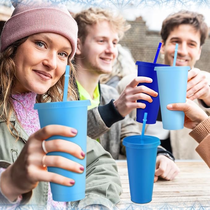 Skylety 12 Pcs Winter Plastic Cups