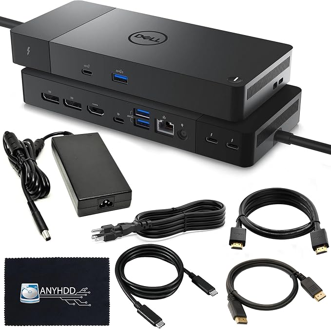 WD22TB4 Dell Docking Station Thunderbolt 4 Dock, 180W AC Adapter, HDMI Cable