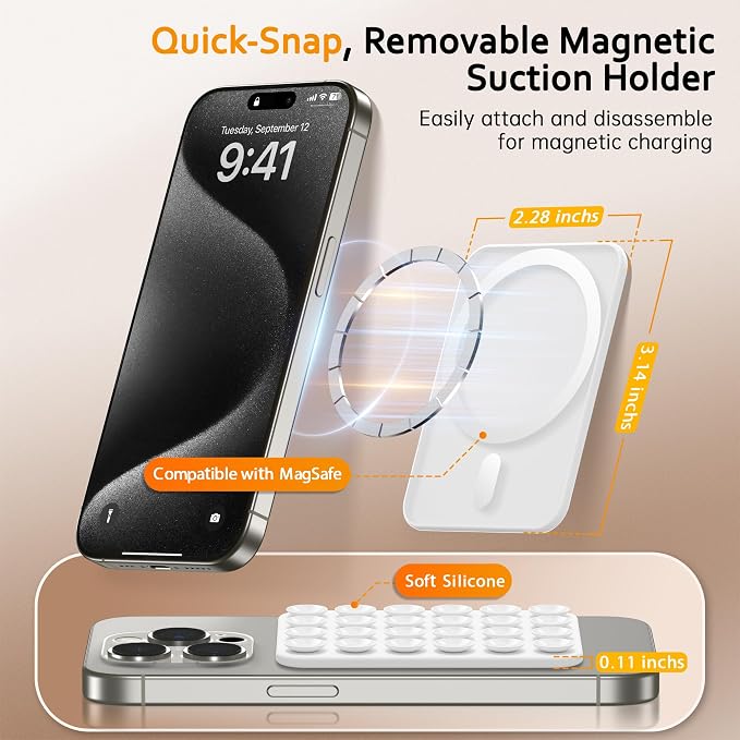GONEZ Magnetic Suction Cup Phone Mount