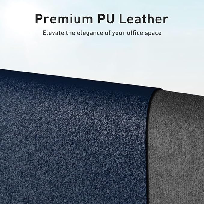Aothia Leather Desk Pad Protector, Mouse Pad, Office Desk Mat, Non-Slip PU