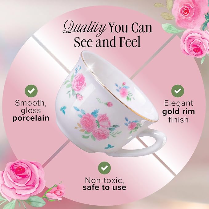 Giggle & Honey® White Floral Tea Party Set