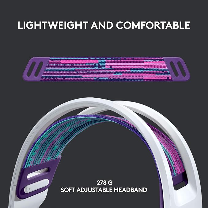 Logitech G733 Lightspeed Wireless Gaming Headset, Suspension Headband,