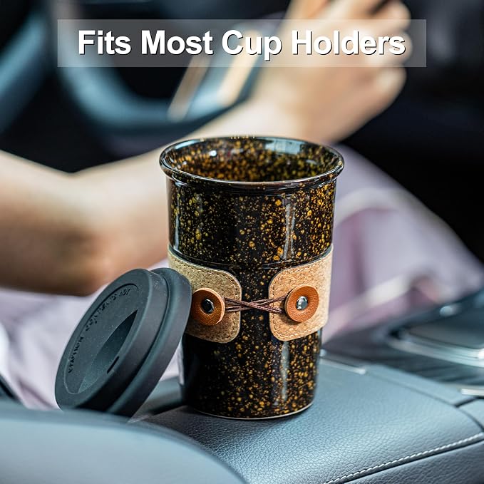 Large Ceramic Travel Coffee Mug
