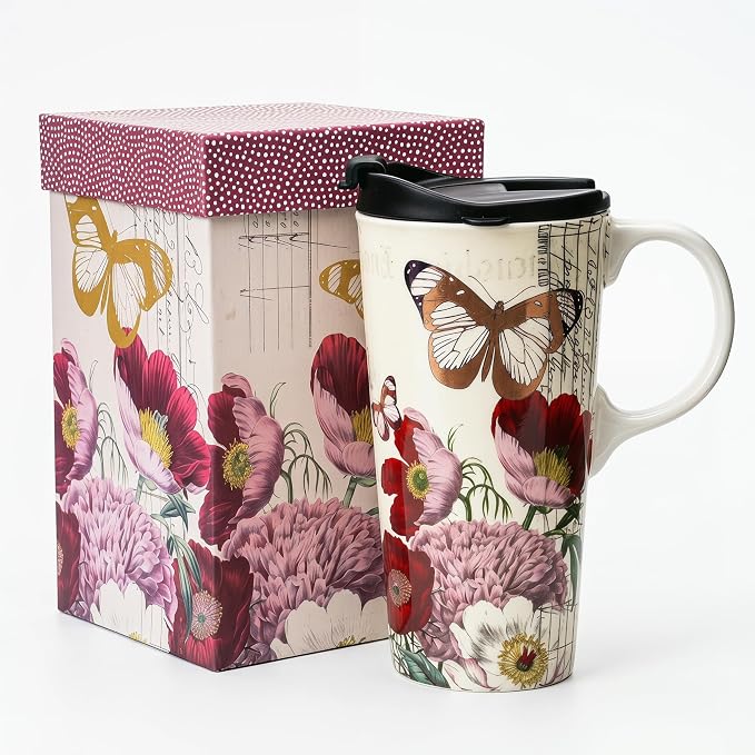 Topadorn 17oz Ceramic Travel Mug