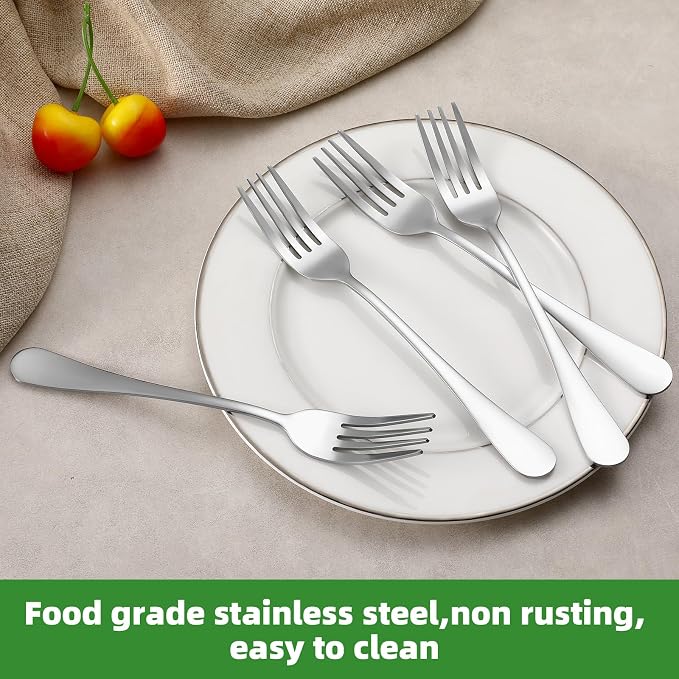 36 Piece Dinner Forks Set, Food-Grade Stainless Steel Forks Silverware