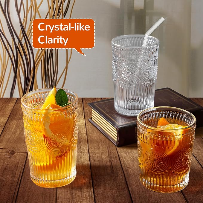 10Pcs Vintage Drinking Glasses