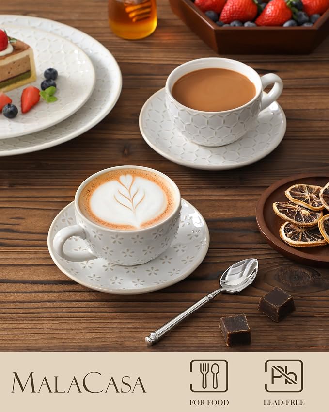 MALACASA 6 OZ Cappuccino Cups