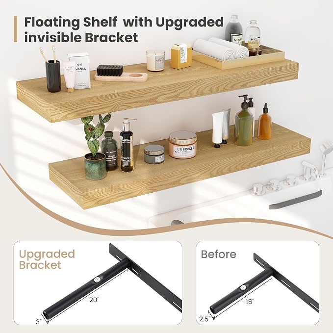 12" Deep Floating Shelves