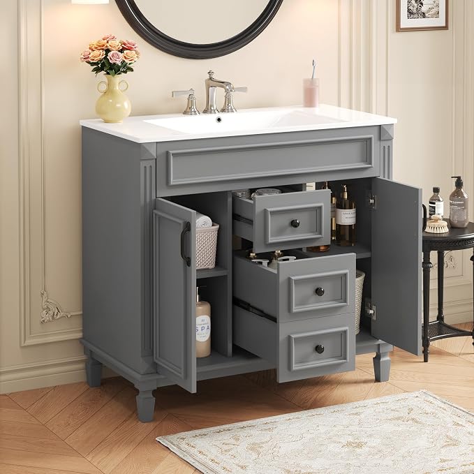 36” Bathroom Vanity with Sink