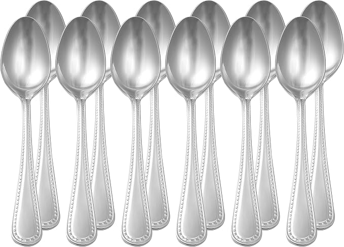 Amazon Basics Stainless Steel Dishwasher Safe Dinner Spoons
