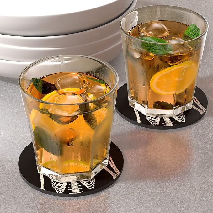 Coasters for Drinks, Kitchen Home Decor Housewarming Gift, Round 4 in