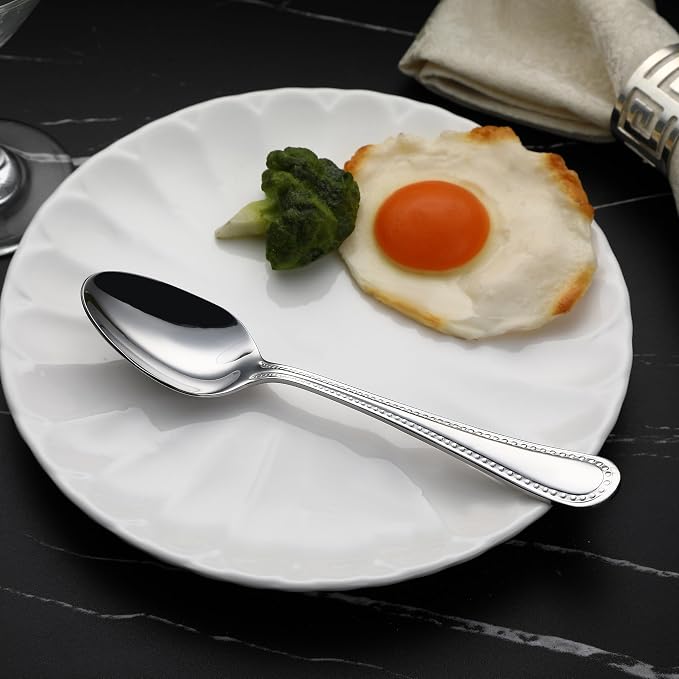 Amazon Basics Stainless Steel Dishwasher Safe Dinner Spoons