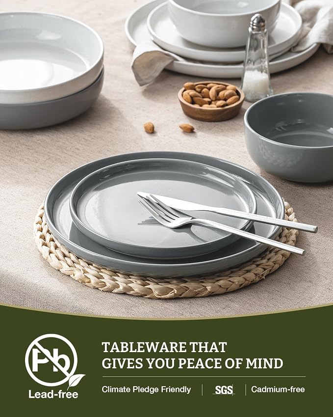 Famiware Milkyway 12-Piece Stoneware Dinnerware Set, Dishes Set