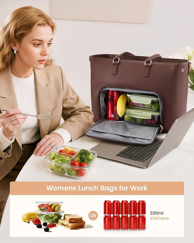 LOVEVOOK Lunch Tote Bag for Women, 3 in 1 Work Bag