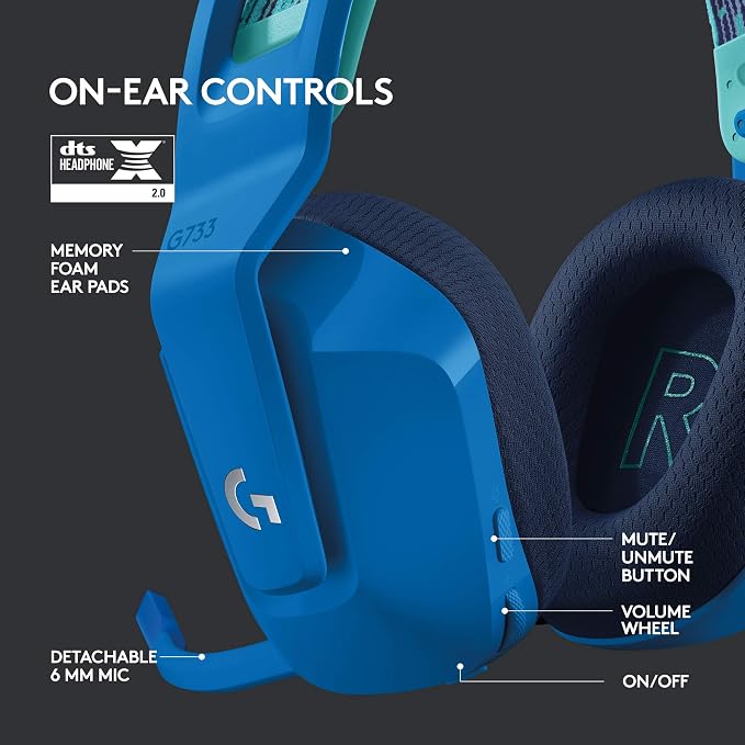 Logitech G733 Lightspeed Wireless Gaming Headset +Yeti GX Dynamic RGB Gaming