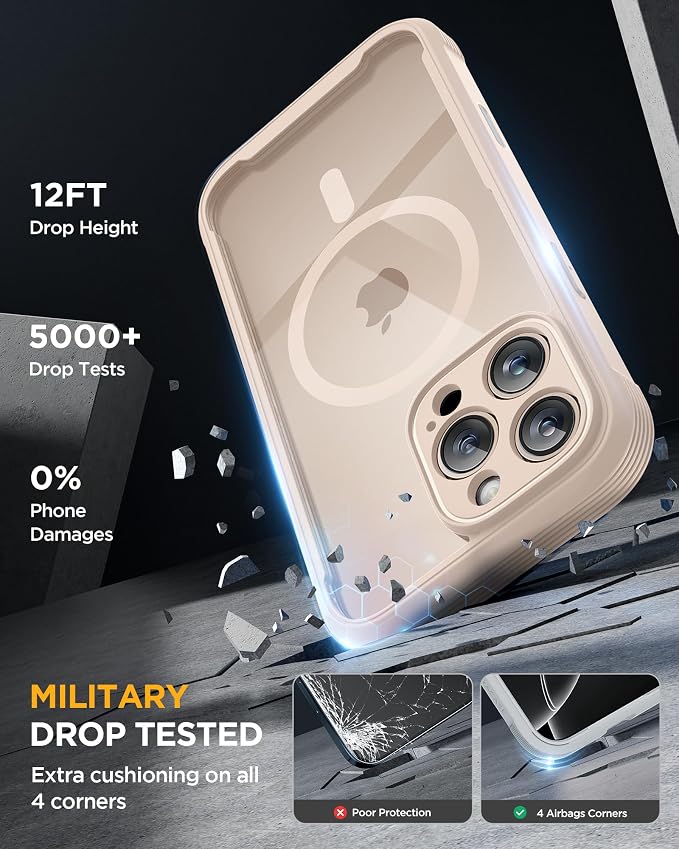Miracase Magnetic for iPhone 16 Pro Case Full-Body Phone