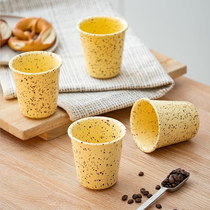 10 oz Coffee Mugs, Microwave & Dishwasher Safe, Drip-Proof Rim,