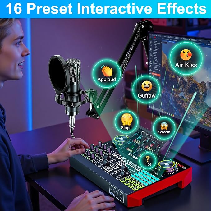 Podcast Equipment Bundle with 3.5mm Condenser Microphone