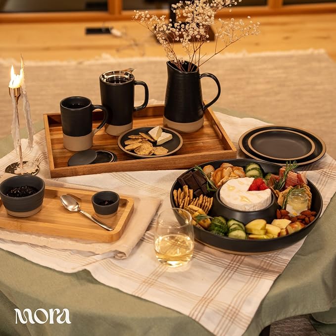 Mora Ceramics Tea Cup with Loose Leaf Infuser, Spoon and Lid, 12 oz, Microwave