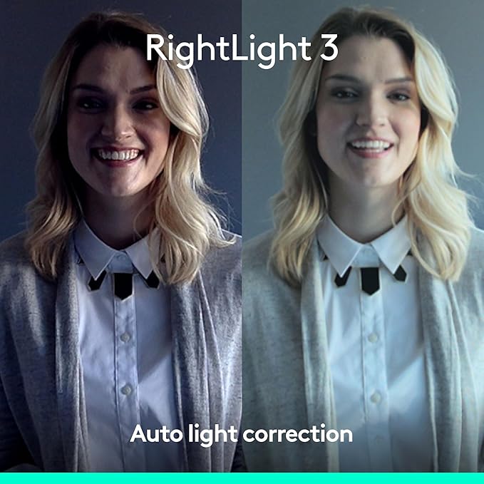 Logitech Brio 4K Webcam, Video Calling, Noise-Cancelling mic, HD Auto Light