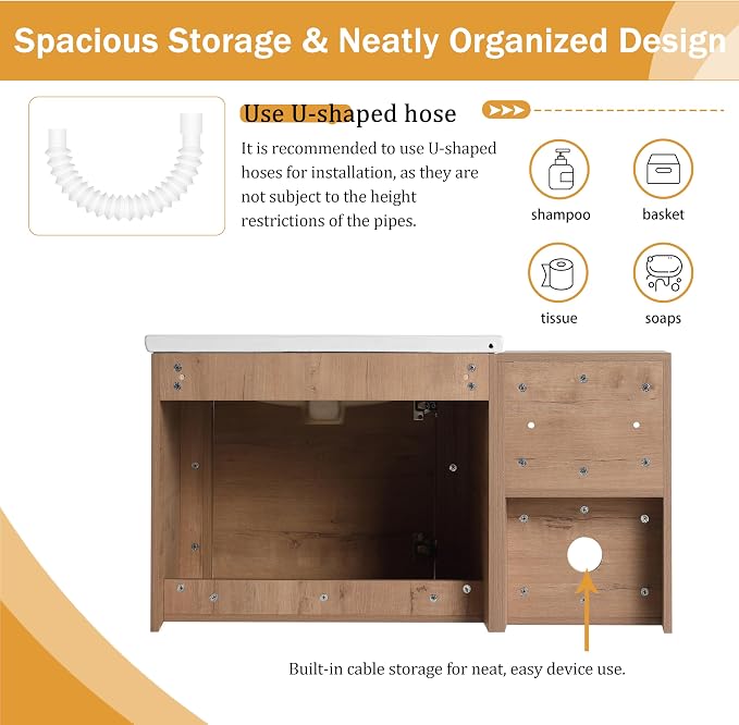 36 Inch Wall-Mounted Vanity