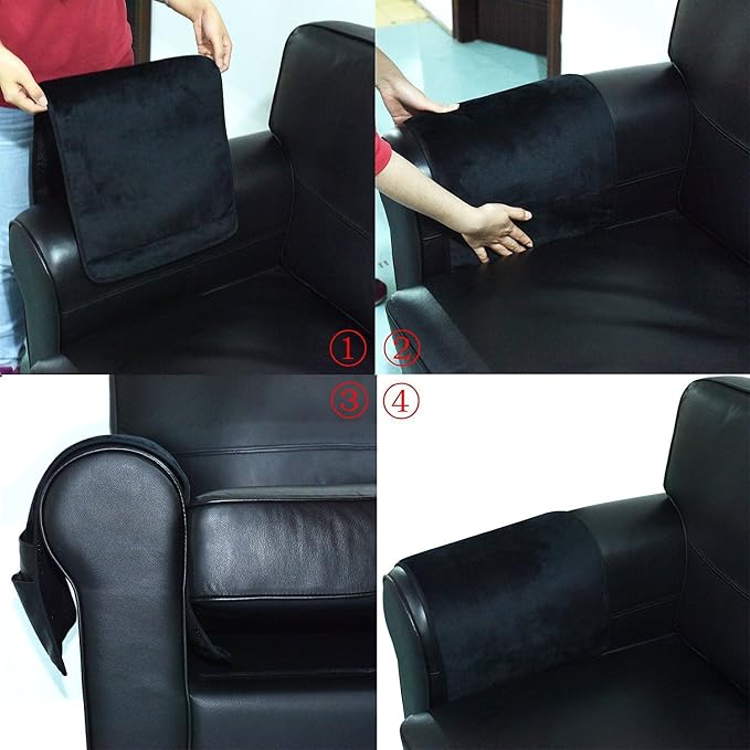 Wanty Velvet Sofa Couch Chair Armrest Soft Caddy Organizer Holder
