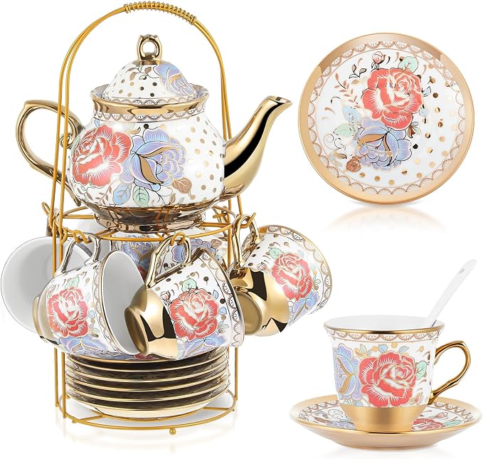 Zhehao 20 Pcs Porcelain Tea Set