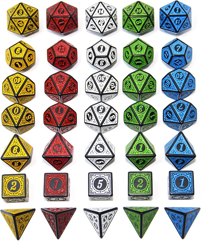 SmartDealsPro Double-Colors Polyhedral Dice Sets