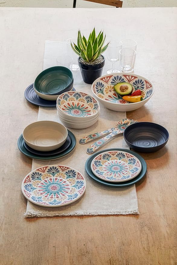 Matte Artisan 10.5'' Durable Planta Dinner Plates, Shatter-Resistant and