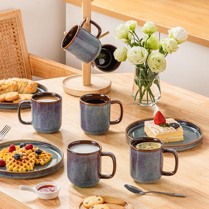 vancasso Coffee Mugs Set of 6, 12 Oz Ceramic Coffee Cups