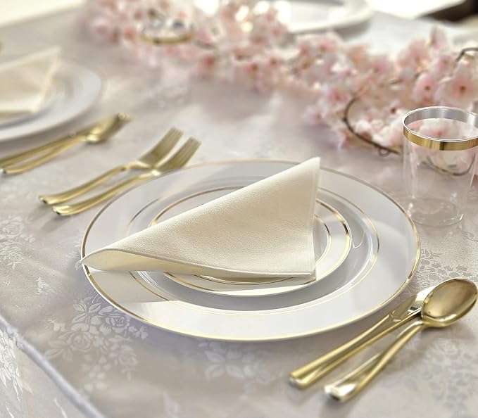 " OCCASIONS " 40 Plates Pack, Heavyweight Disposable Wedding Party Plastic