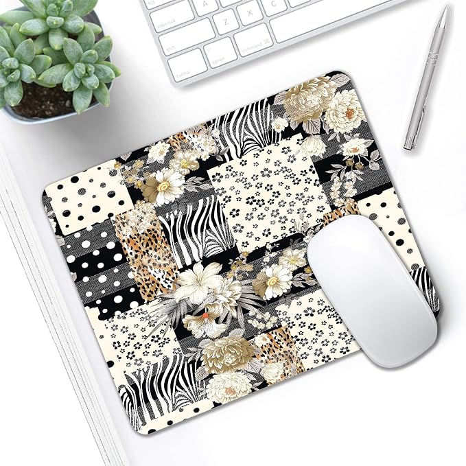 Mouse Pad, Cute Black Polka Dot Lattice Mouse Pads