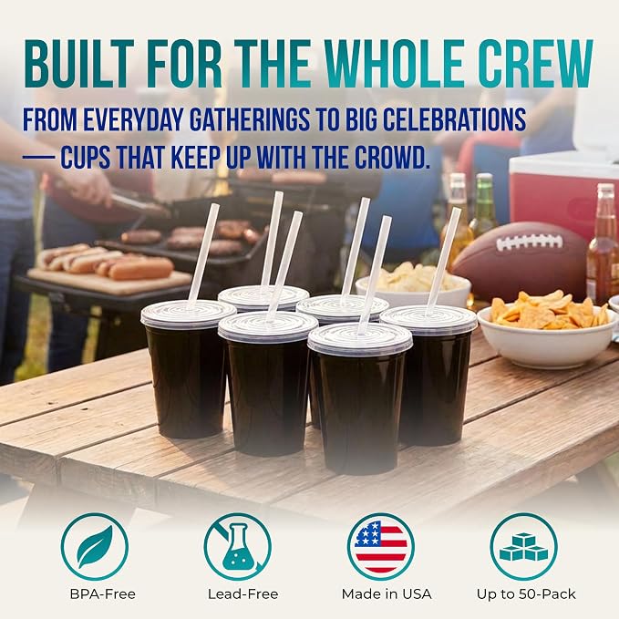 Rolling Sands 16 Oz. Reusable Plastic Stadium Cups