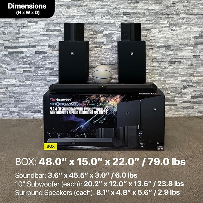 Nakamichi Shockwafe Ultra 9.2.4 Channel Dolby Atmos/DTS:X Soundbar