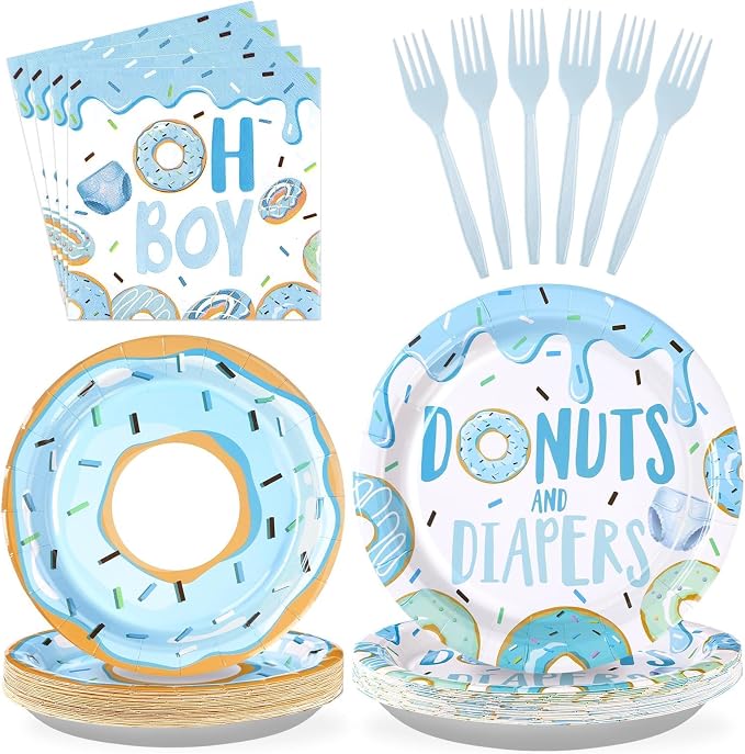 96Pcs Donut Baby Shower Decorations